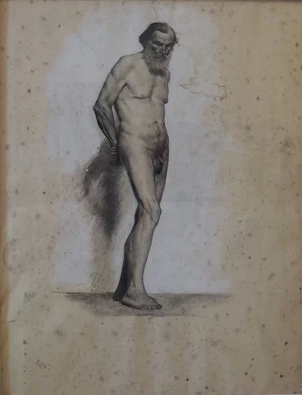 Nudo di vecchio con sguardo abbassato - Museo Giorgio Kienerk, Fauglia, Pisa